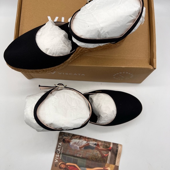 Viscata Peratallada Espadrille Canvas Wedges Spain Handmade 3 ½” Heel Women's 9 - Picture 10 of 16